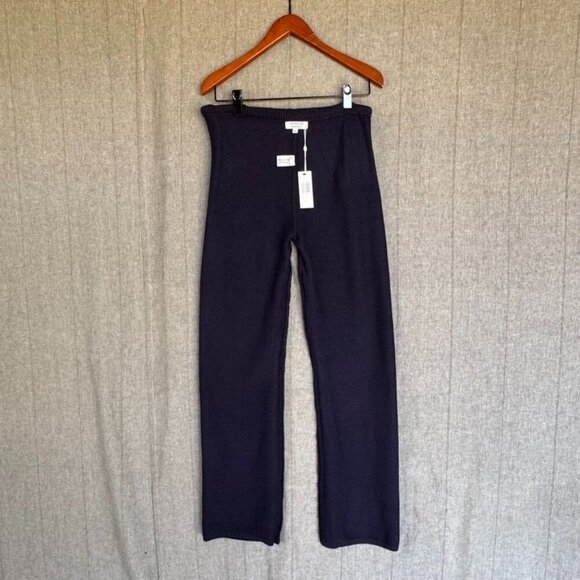 Frankies Bikinis Aimee Cloud Knit Starlight; Navy Blue White Stripe Flare Pant - Picture 6 of 10